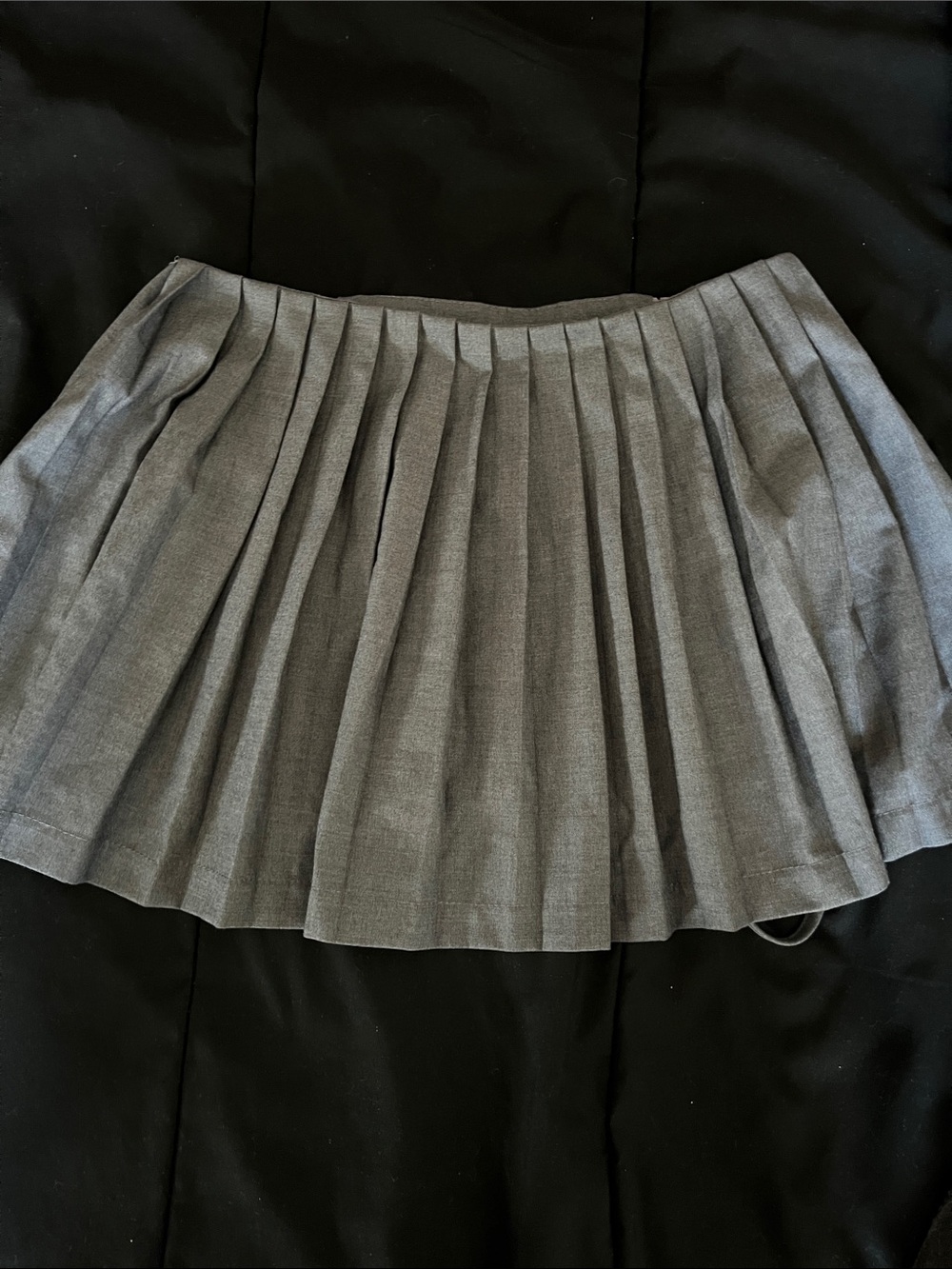 Pleated Mini Skort in Gray